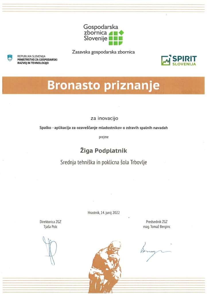 Spalko - aplikacija za ozaveščanje mladostnikov o zdravih spalnih navadah